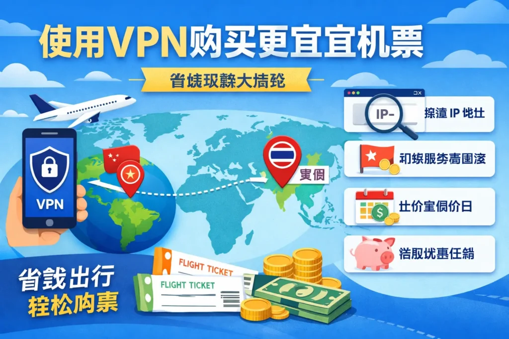使用VPN购买更便宜机票